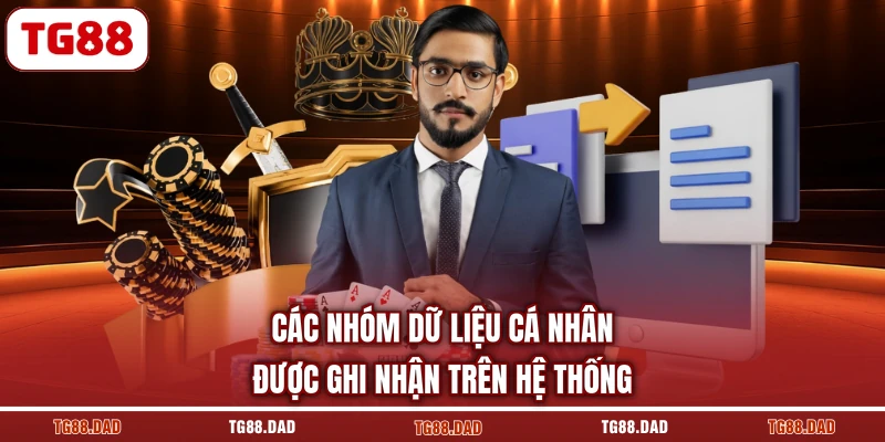 Các nhóm dữ liệu cá nhân được ghi nhận trên hệ thống